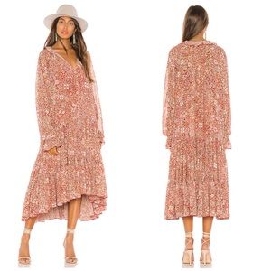 Free People Feeling Groovy Maxi Dress in Red